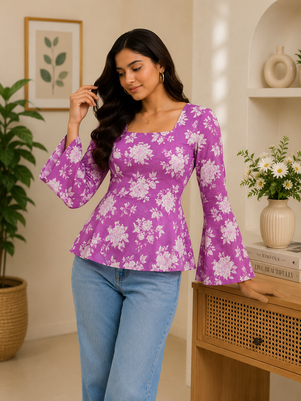 Dark PInk Short Kurti
