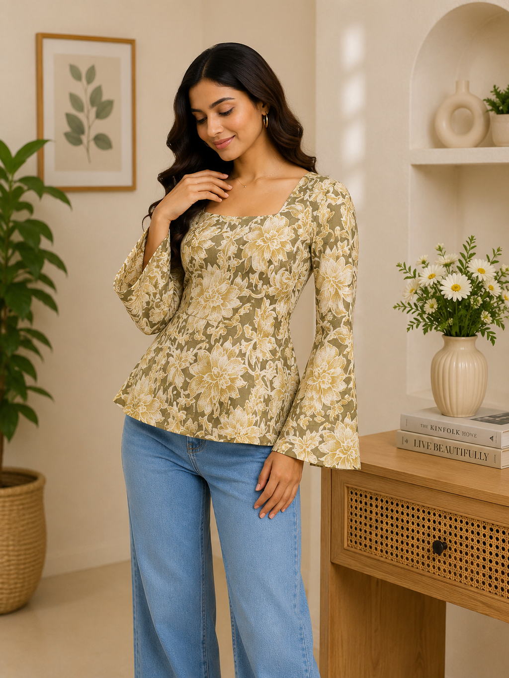 Dark Green Short Kurti