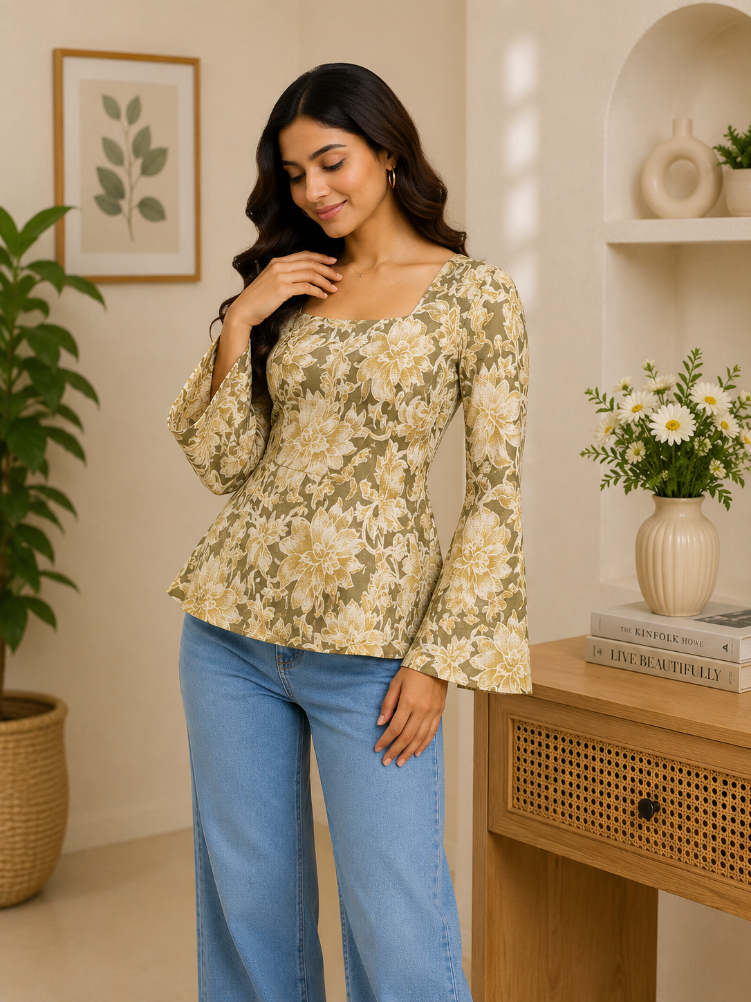 Dark Green Short Kurti