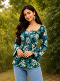 Dark Green Short Kurti