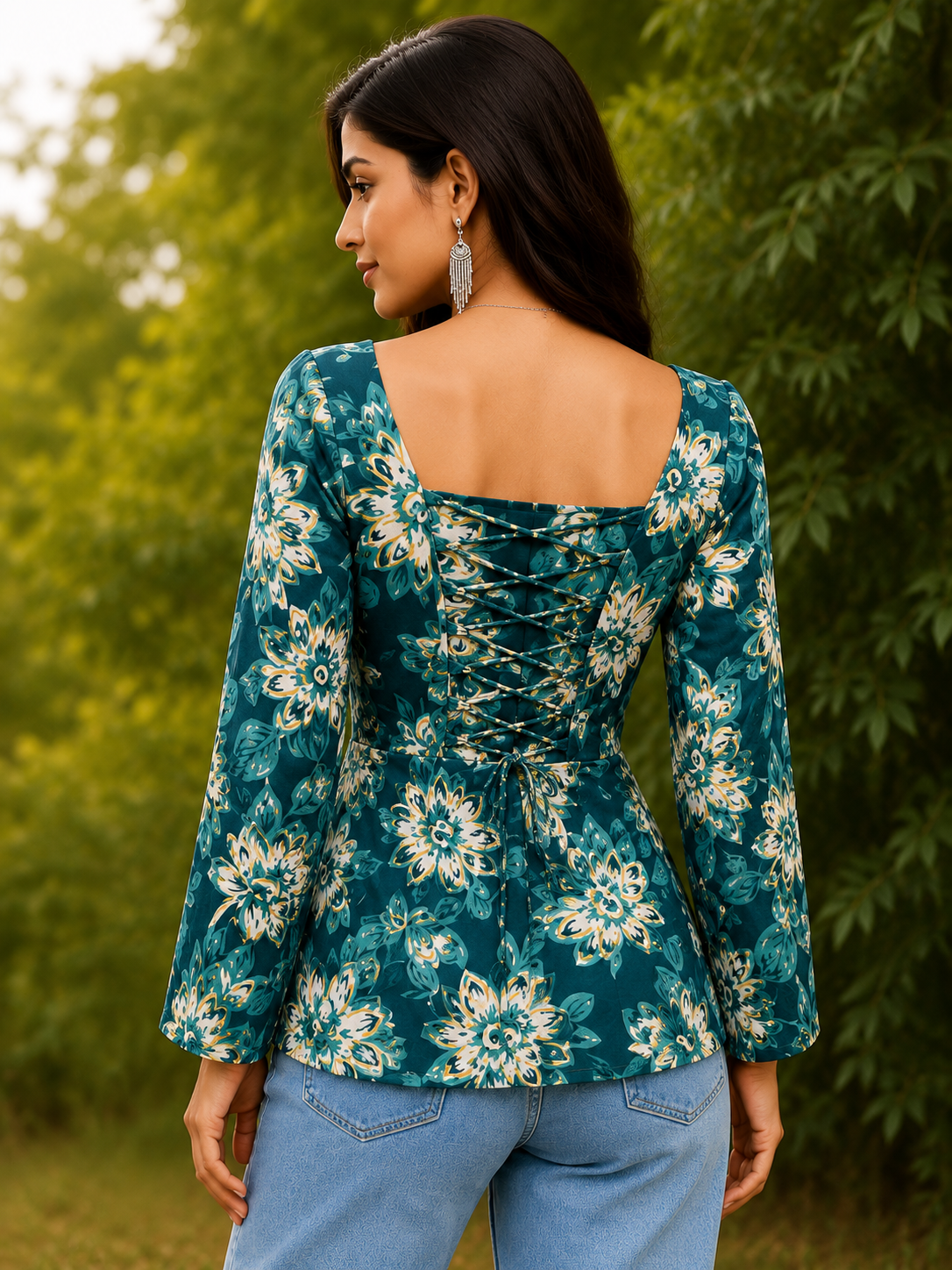 Dark Green Short Kurti