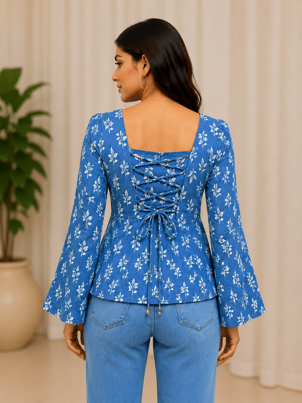 Light Blue Short Kurti
