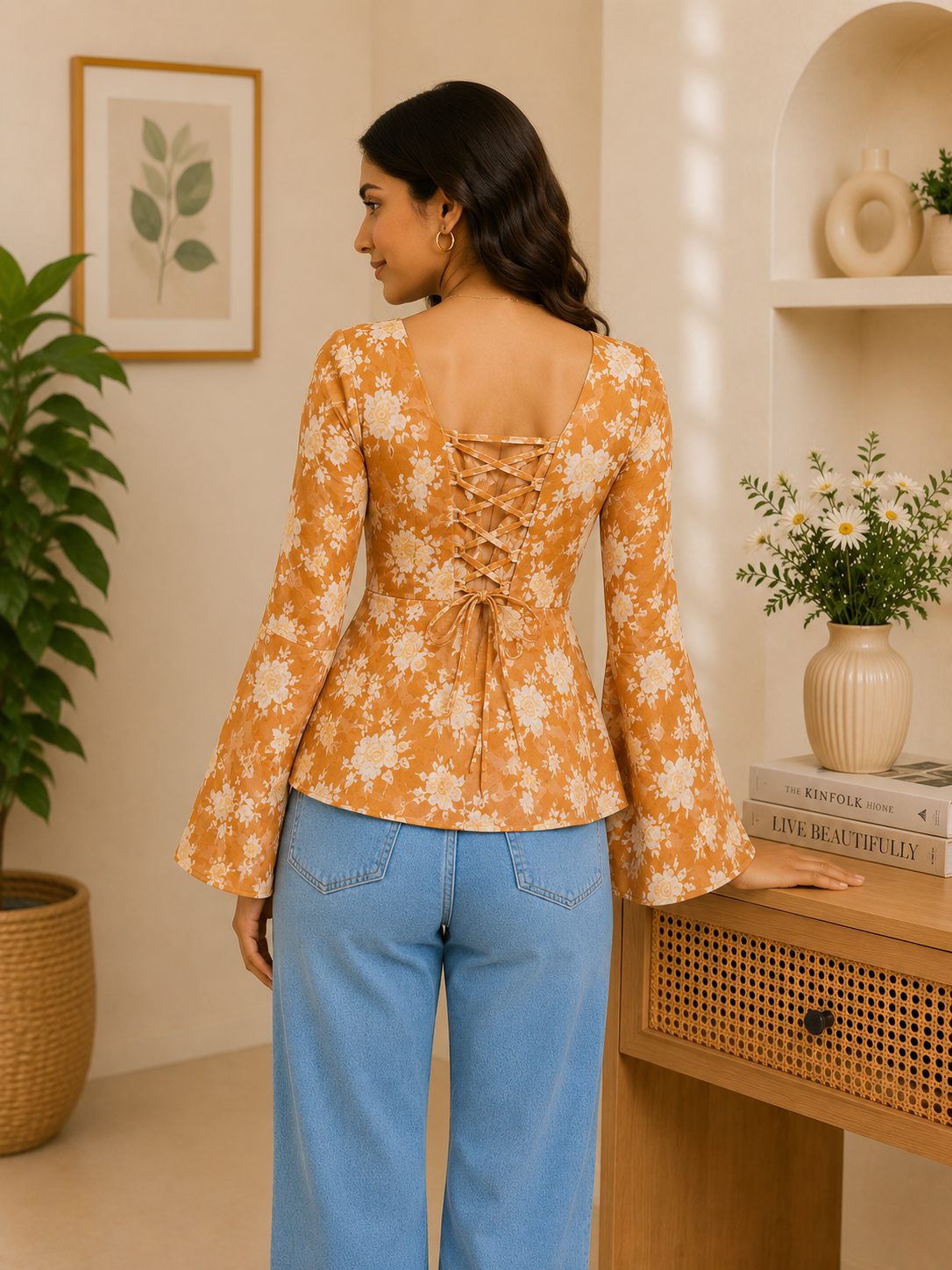 Light Orange Short Kurti