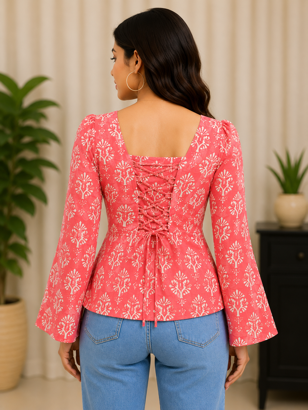Light Red Short Kurti