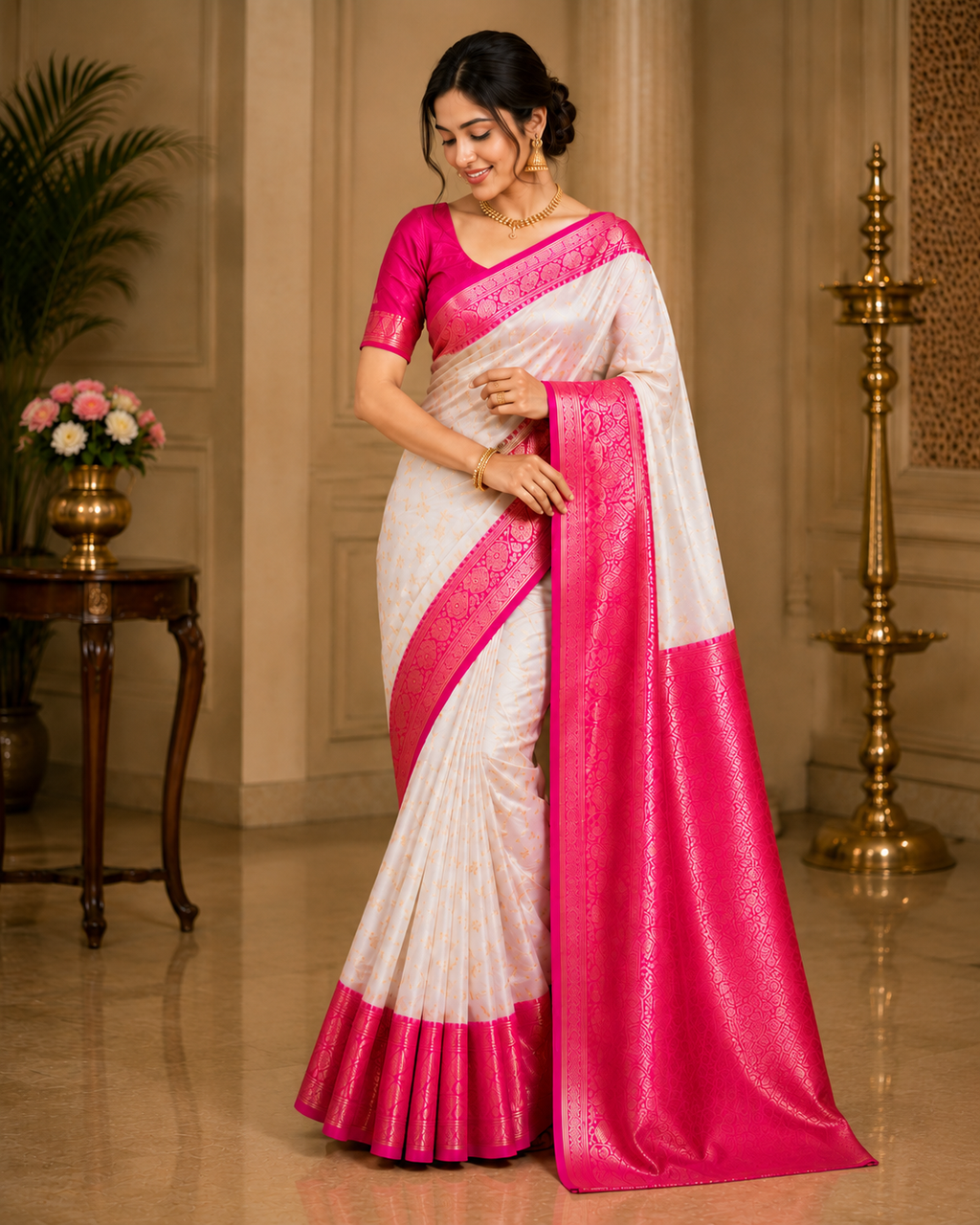 TriVibez Festive Festive Combo - Pack of 2 Elegant Art Silk Sarees with Rich Zari Borders